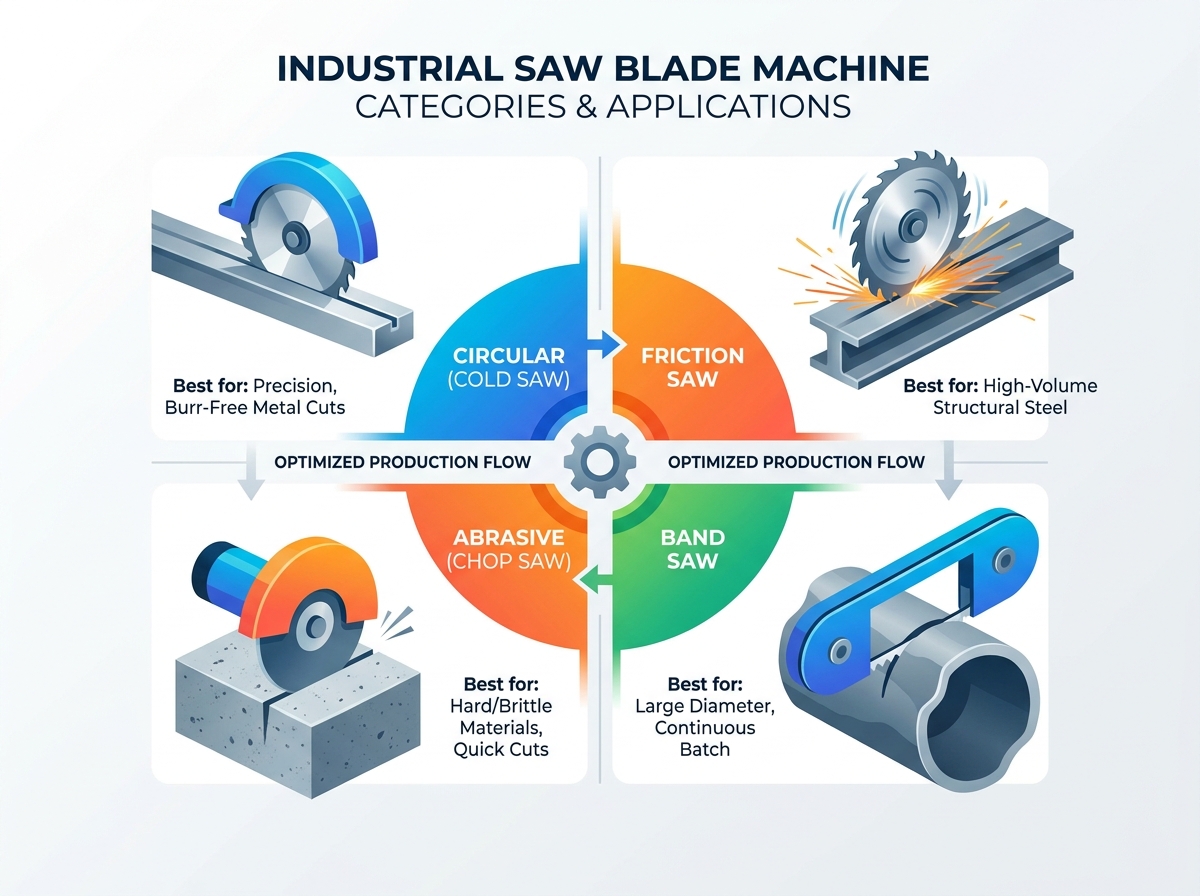Industrial Saw Blade Machine on the factory floor